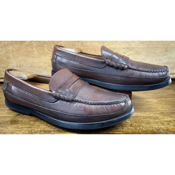 Johnston‎ & Murphy Mens Penny Loafers Leather Casual Dress Shoes 10M - Picture 2 of 9